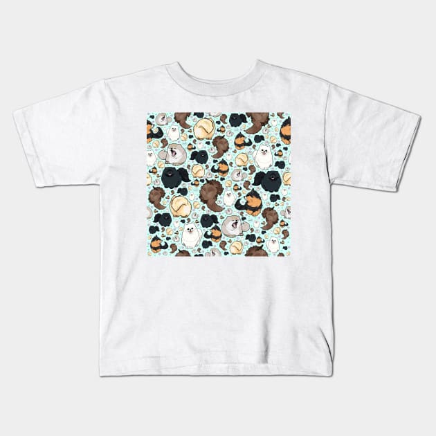 Cute pomeranians Kids T-Shirt by nemki